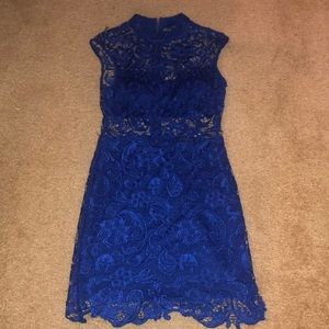 Blue lace dress